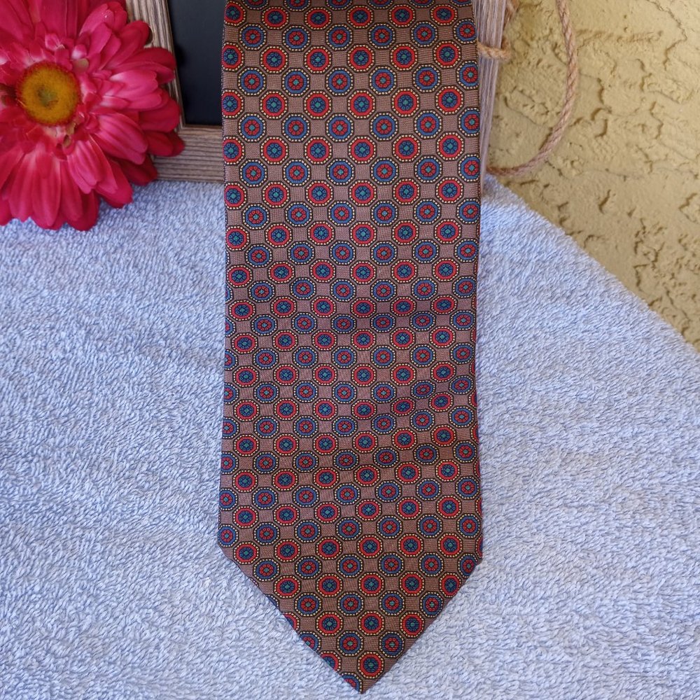 The Man's Shop Lord & Taylor geometric design tie   EUC